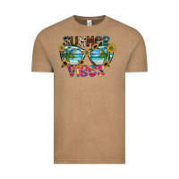 Vintage Coffee Summer Vibes Vintage Tee - CowhideDigitalArt