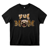 Black Pug Mom Heavy Core Tee - Jasminsmagicworld