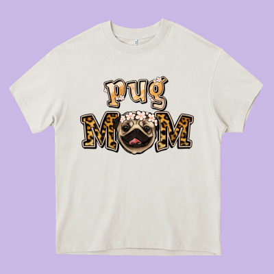 Pug Mom Heavy Core Tee Designed By Jasminsmagicworld