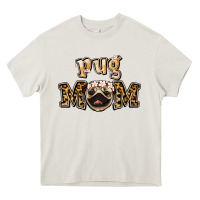 Cream Pug Mom Heavy Core Tee - Jasminsmagicworld