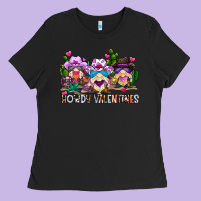 Howdy Valentines Ladies Tee Designed By Cowhidedigitalart