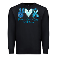 Black Peace Love Cure Prostate Cancer Premium Sweatshirt - Jasminsmagicworld