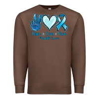 Chestnut Peace Love Cure Prostate Cancer Premium Sweatshirt - Jasminsmagicworld