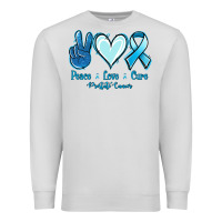 Dove Grey Peace Love Cure Prostate Cancer Premium Sweatshirt - Jasminsmagicworld