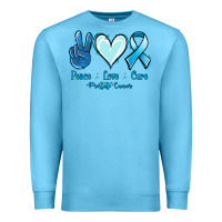 Ocean Blue Peace Love Cure Prostate Cancer Premium Sweatshirt - Jasminsmagicworld