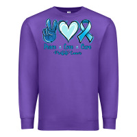 Purple Peace Love Cure Prostate Cancer Premium Sweatshirt - Jasminsmagicworld