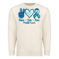 Sandshell Peace Love Cure Prostate Cancer Premium Sweatshirt - Jasminsmagicworld