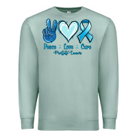 Seafoam Peace Love Cure Prostate Cancer Premium Sweatshirt - Jasminsmagicworld