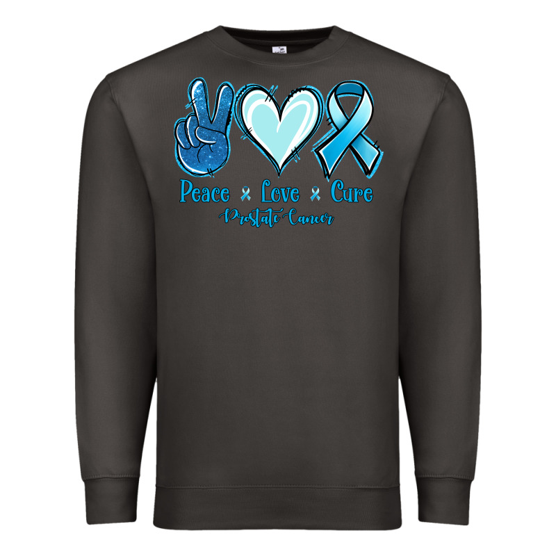 Peace Love Cure Prostate Cancer Premium Sweatshirt by Jasminsmagicworld | Teevron