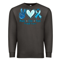 Smoke Peace Love Cure Prostate Cancer Premium Sweatshirt - Jasminsmagicworld