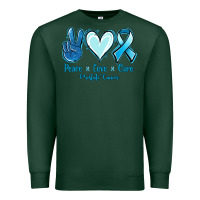 Sports Green Peace Love Cure Prostate Cancer Premium Sweatshirt - Jasminsmagicworld