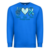 True Royal Peace Love Cure Prostate Cancer Premium Sweatshirt - Jasminsmagicworld