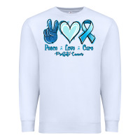 White Peace Love Cure Prostate Cancer Premium Sweatshirt - Jasminsmagicworld