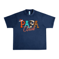 Navy Papa Claus Urban Heavy Tee - CowhideDigitalArt