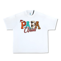 White Papa Claus Urban Heavy Tee - CowhideDigitalArt