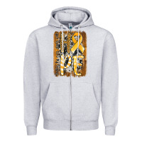 Heather Grey finding the cure starts with hope childhood cancer awareness  with bac Zipper Hoodie - Jasminsmagicworld