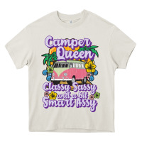 Cream camp camping camper queen classy sassy and a bit smart assycamper camp Heavy Core Tee - linhVisuals