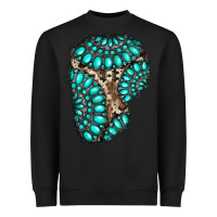 Black gemstone cowhide patches Heavyweight Sweatshirt - RanaPortraitStore