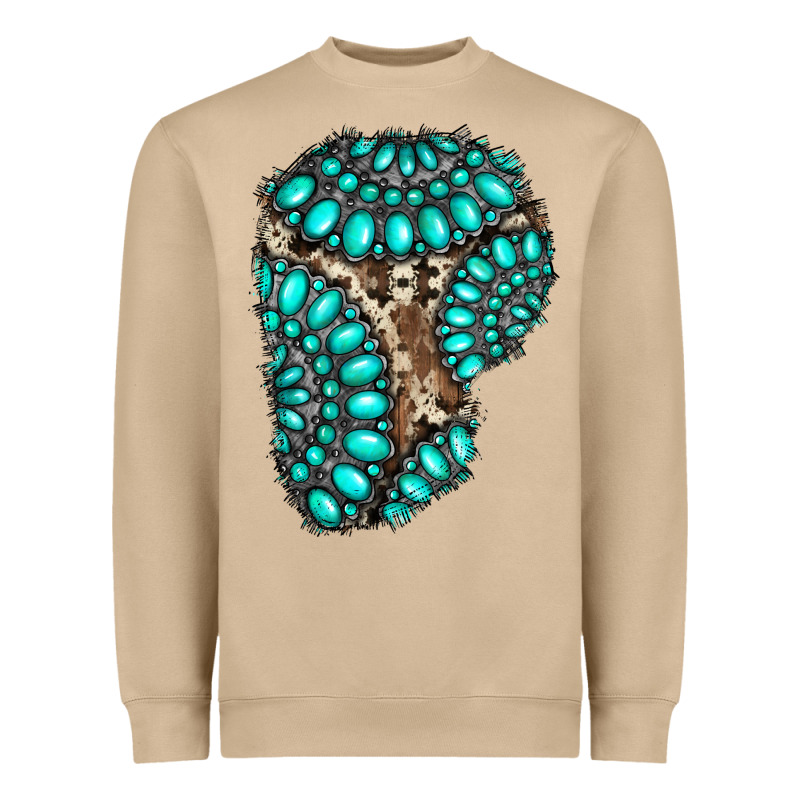 Gemstone Cowhide Patches Heavyweight Sweatshirt by RanaPortraitStore | Teevron