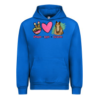 Cobalt peace love horses Urban Hoodie - RanaPortraitStore
