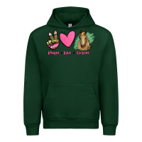 Forest Green peace love horses Urban Hoodie - RanaPortraitStore