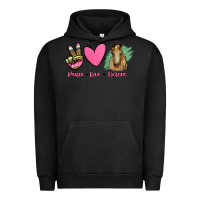 Pigment Black peace love horses Urban Hoodie - RanaPortraitStore