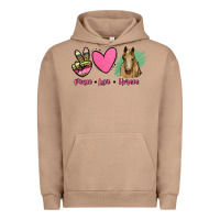 Pigment Burro peace love horses Urban Hoodie - RanaPortraitStore