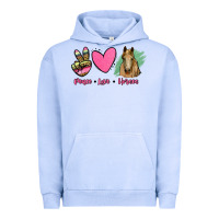 Pigment Grape Ice peace love horses Urban Hoodie - RanaPortraitStore