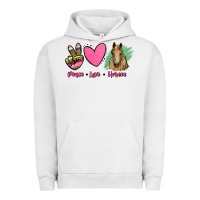 Pigment Lunar Rock peace love horses Urban Hoodie - RanaPortraitStore