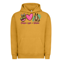Pigment Peanut Butter peace love horses Urban Hoodie - RanaPortraitStore