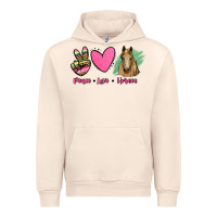 Sandshell peace love horses Urban Hoodie - RanaPortraitStore
