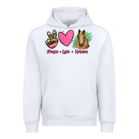 White peace love horses Urban Hoodie - RanaPortraitStore