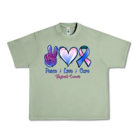 Oil Green Peace Love Cure Thyroid Cancer Urban Heavy Tee - Jasminsmagicworld