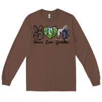 Chestnut Peace Love Gorillas Long Sleeve Tee - LillyAllenDesigns