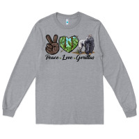 Heather Grey Peace Love Gorillas Long Sleeve Tee - LillyAllenDesigns