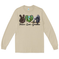 Mushroom Peace Love Gorillas Long Sleeve Tee - LillyAllenDesigns