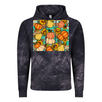 Cloud Black pumpkin sunflowers leaves Vintage Hoodie - Artiststas