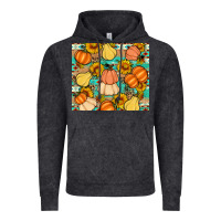 Vintage Black pumpkin sunflowers leaves Vintage Hoodie - Artiststas
