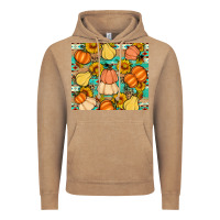 Pumpkin Sunflowers Leaves Vintage Hoodie | Teevron