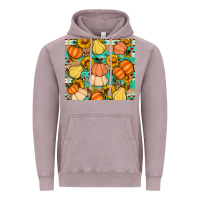 Vintage Zinc pumpkin sunflowers leaves Vintage Hoodie - Artiststas