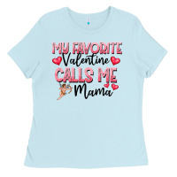 Baby Blue love message with cupid and hearts Ladies Tee - CowhideDigitalArt