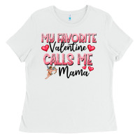 White love message with cupid and hearts Ladies Tee - CowhideDigitalArt