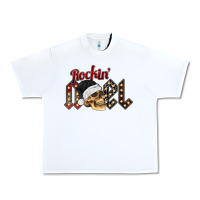 White rockin noel skull Urban Heavy Tee - CowhideDigitalArt