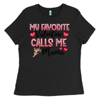 Black love message with cupid and hearts Ladies Tee - CowhideDigitalArt