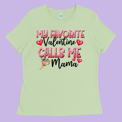 Love Message With Cupid And Hearts Ladies Tee Designed By Cowhidedigitalart