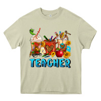 Mossy Teacher Coffee Cups Heavy Core Tee - FaDigitalArtStudio