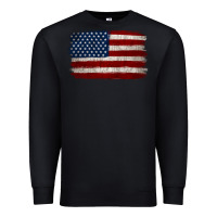 Black Distressed American Flag Premium Sweatshirt - Jasminsmagicworld