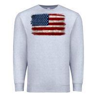Heather Grey Distressed American Flag Premium Sweatshirt - Jasminsmagicworld