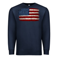 Navy Distressed American Flag Premium Sweatshirt - Jasminsmagicworld