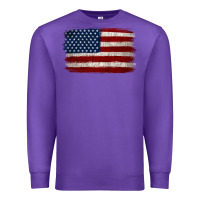 Purple Distressed American Flag Premium Sweatshirt - Jasminsmagicworld